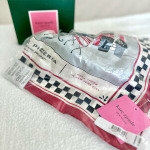 Kate Spade Pizza Pizzeria New York Silk Scarf Square 52x52cm NEW